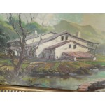 Много голяма авторска картина масло на платно от Испания - 4081